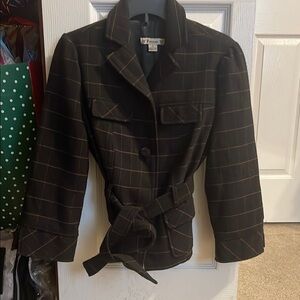 Forever21 Women's Black Plaid Jacket